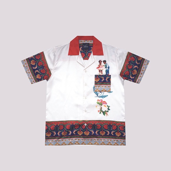 First Comes Love Silk Short Sleeve Shirt